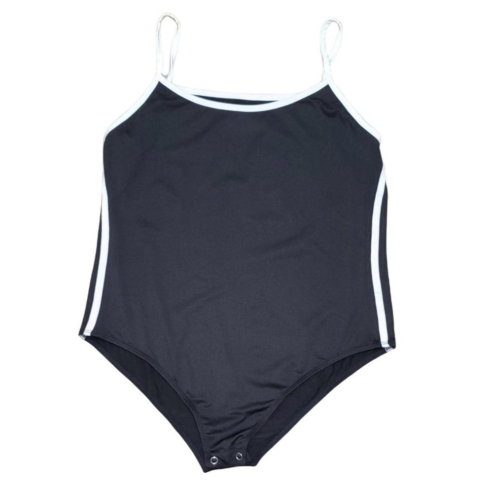 Basic Black Strappy Bodysuit - image 1